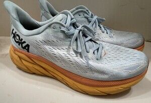 Hoka Clifton 8 Running Shoes Sneakers Womens 10.5 D - Wide Blue